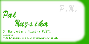 pal muzsika business card